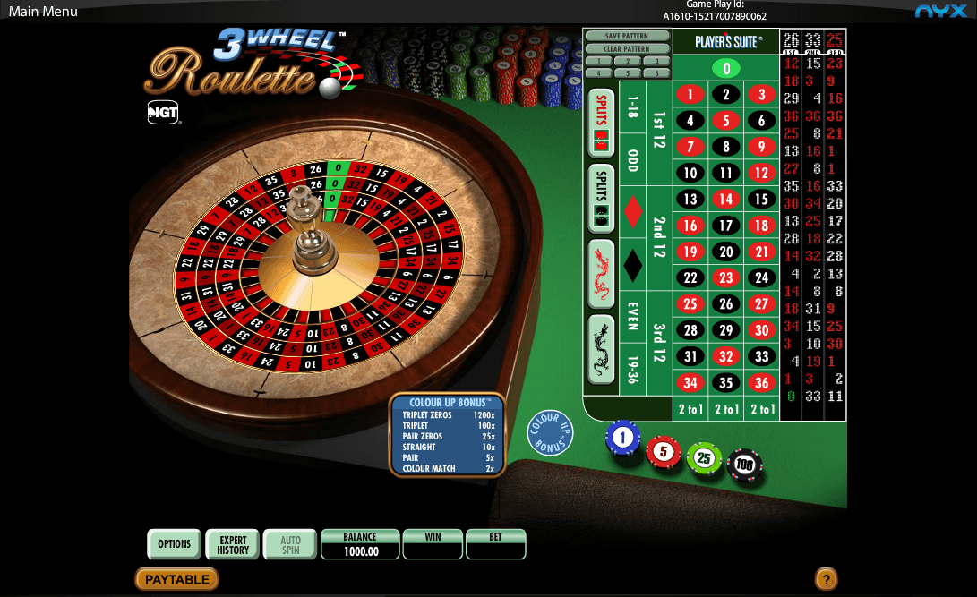 3 Wheel Roulette